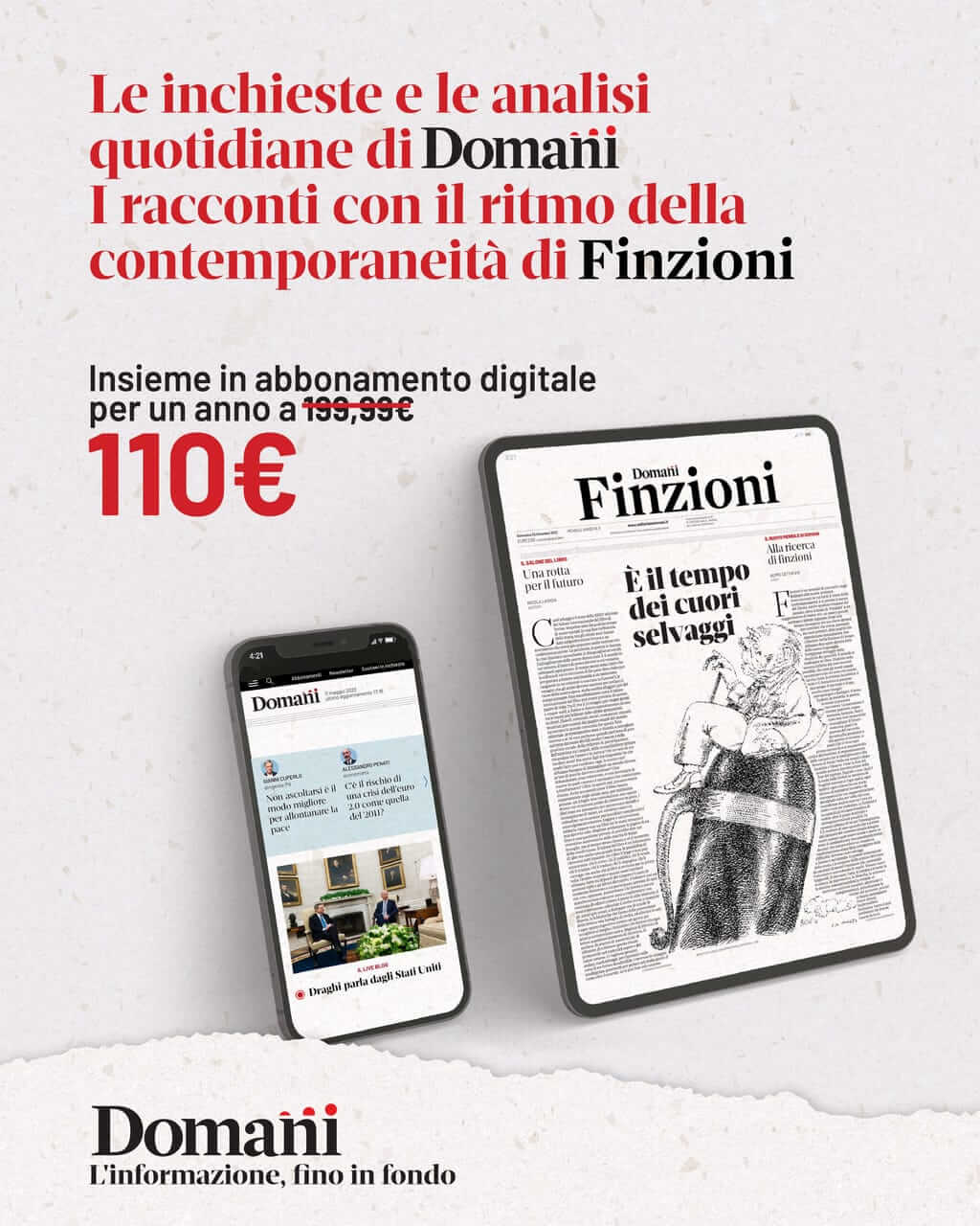 Abbonamento digitale per un anno in promozione a 110€